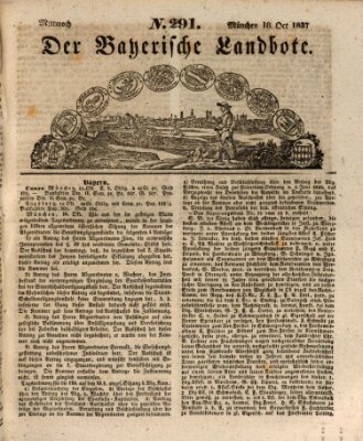 Der Bayerische Landbote Mittwoch 18. Oktober 1837