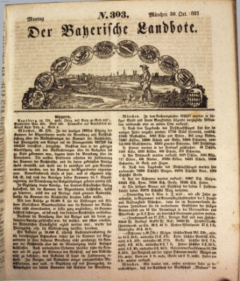 Der Bayerische Landbote Montag 30. Oktober 1837