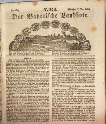 Der Bayerische Landbote Dienstag 7. November 1837