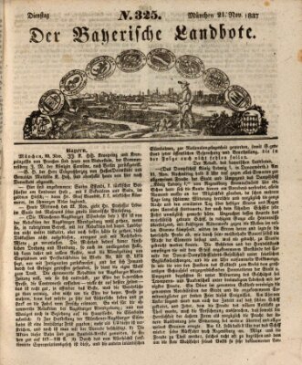 Der Bayerische Landbote Dienstag 21. November 1837