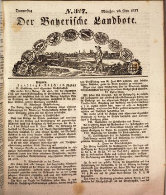 Der Bayerische Landbote Donnerstag 23. November 1837