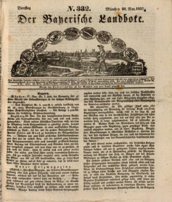 Der Bayerische Landbote Dienstag 28. November 1837