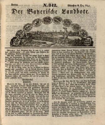 Der Bayerische Landbote Freitag 8. Dezember 1837