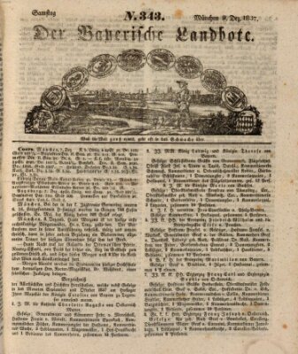 Der Bayerische Landbote Samstag 9. Dezember 1837