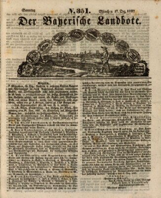 Der Bayerische Landbote Sonntag 17. Dezember 1837