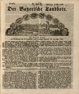 Der Bayerische Landbote Dienstag 19. Dezember 1837