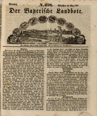 Der Bayerische Landbote Sonntag 24. Dezember 1837