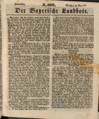 Der Bayerische Landbote Donnerstag 28. Dezember 1837