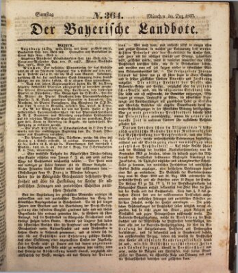 Der Bayerische Landbote Samstag 30. Dezember 1837