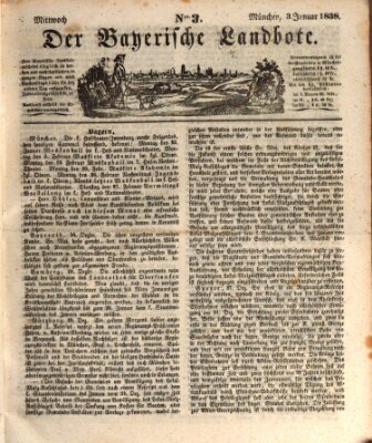 Der Bayerische Landbote Mittwoch 3. Januar 1838