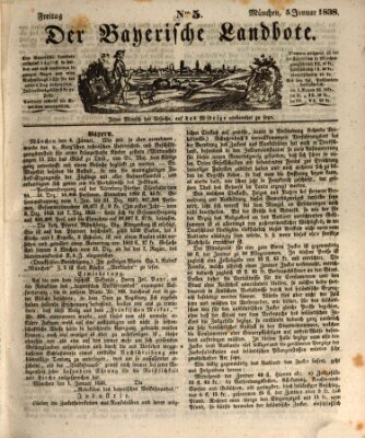 Der Bayerische Landbote Freitag 5. Januar 1838