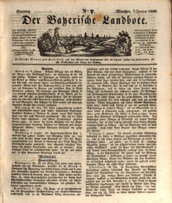 Der Bayerische Landbote Sonntag 7. Januar 1838