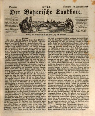 Der Bayerische Landbote Sonntag 14. Januar 1838