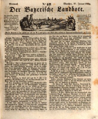 Der Bayerische Landbote Mittwoch 17. Januar 1838