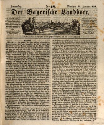 Der Bayerische Landbote Donnerstag 18. Januar 1838