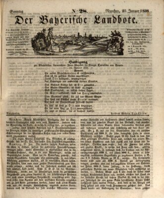 Der Bayerische Landbote Sonntag 28. Januar 1838