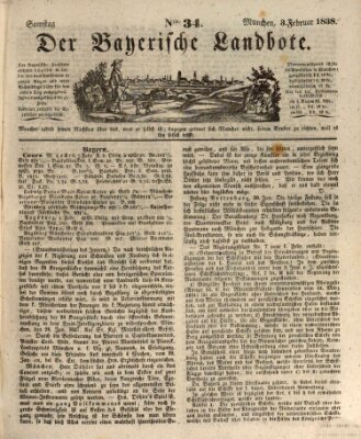 Der Bayerische Landbote Samstag 3. Februar 1838