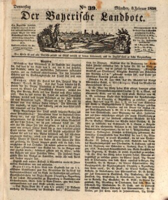 Der Bayerische Landbote Donnerstag 8. Februar 1838