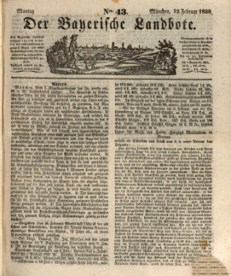 Der Bayerische Landbote Montag 12. Februar 1838