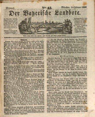 Der Bayerische Landbote Mittwoch 14. Februar 1838