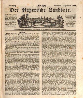 Der Bayerische Landbote Samstag 17. Februar 1838