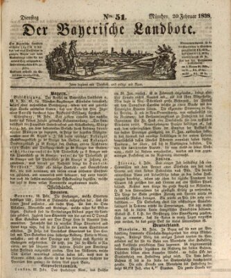 Der Bayerische Landbote Dienstag 20. Februar 1838