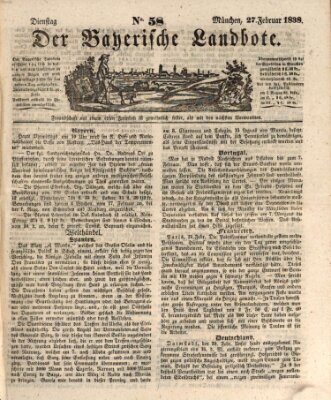 Der Bayerische Landbote Dienstag 27. Februar 1838