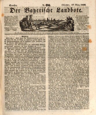 Der Bayerische Landbote Samstag 17. März 1838