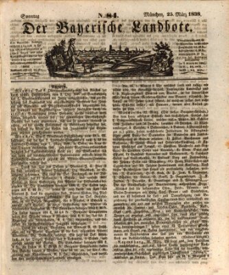 Der Bayerische Landbote Sonntag 25. März 1838