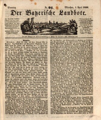 Der Bayerische Landbote Sonntag 1. April 1838