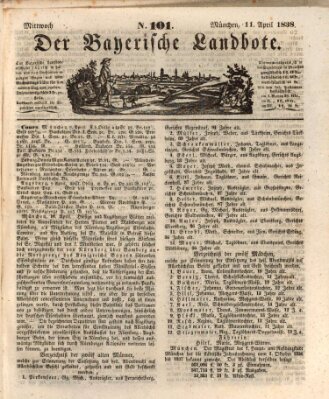 Der Bayerische Landbote Mittwoch 11. April 1838