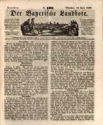 Der Bayerische Landbote Donnerstag 12. April 1838