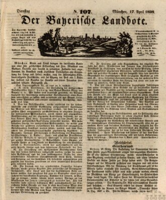 Der Bayerische Landbote Dienstag 17. April 1838