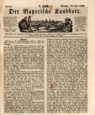 Der Bayerische Landbote Freitag 20. April 1838