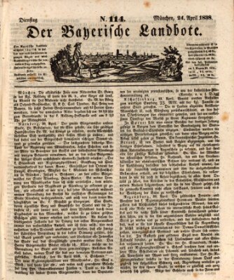 Der Bayerische Landbote Dienstag 24. April 1838