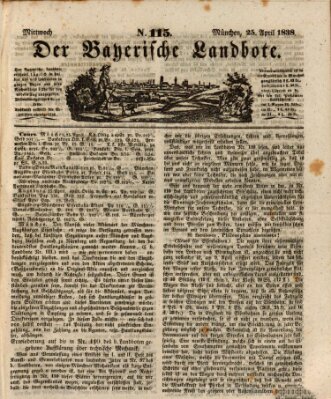 Der Bayerische Landbote Mittwoch 25. April 1838