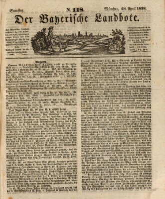 Der Bayerische Landbote Samstag 28. April 1838