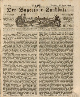 Der Bayerische Landbote Montag 30. April 1838