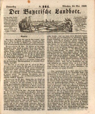 Der Bayerische Landbote Donnerstag 24. Mai 1838