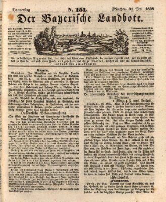 Der Bayerische Landbote Donnerstag 31. Mai 1838