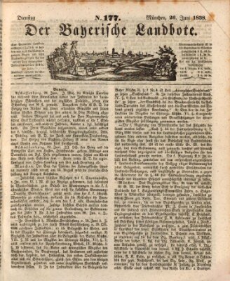 Der Bayerische Landbote Dienstag 26. Juni 1838