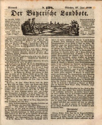 Der Bayerische Landbote Mittwoch 27. Juni 1838