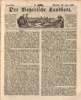 Der Bayerische Landbote Donnerstag 28. Juni 1838