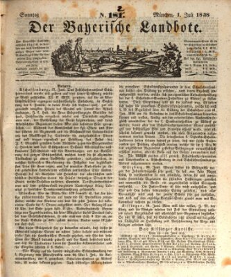 Der Bayerische Landbote Sonntag 1. Juli 1838