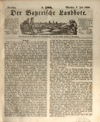 Der Bayerische Landbote Samstag 7. Juli 1838