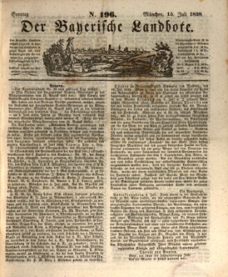 Der Bayerische Landbote Sonntag 15. Juli 1838