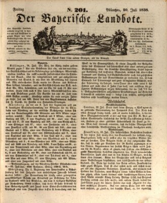 Der Bayerische Landbote Freitag 20. Juli 1838