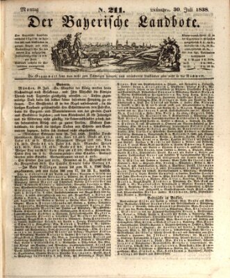 Der Bayerische Landbote Montag 30. Juli 1838