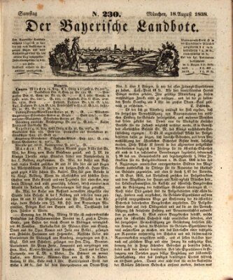 Der Bayerische Landbote Samstag 18. August 1838