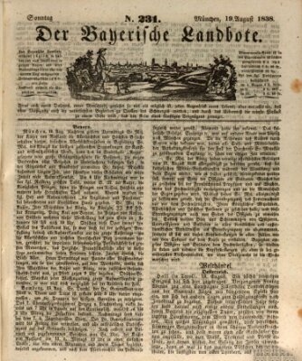 Der Bayerische Landbote Sonntag 19. August 1838